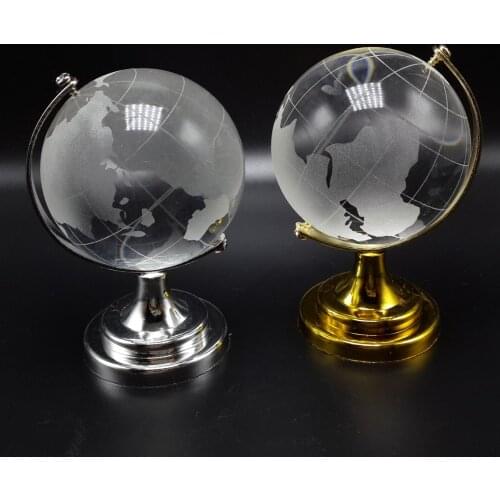 50mm Glass World Map Ball Crystal Globe Sphere Graduation Kids Souvenirs Party Favors Gifts for Wedding