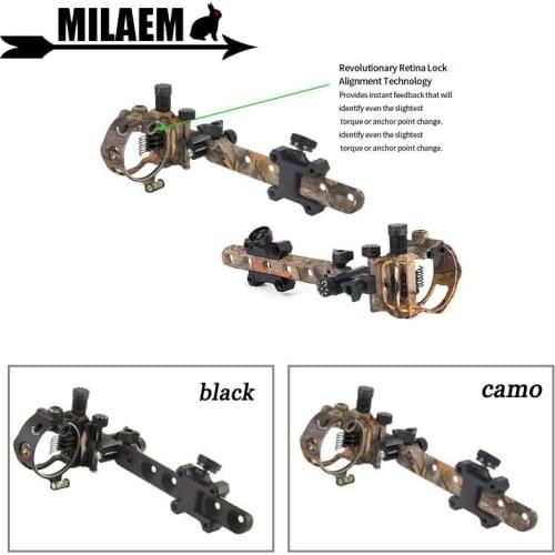 Archery Compound Bow Sight Retina Micro Adjust Sight 0.019 Fiber Optic 5 pins /7 pins Outdoor Sports Shooting Accessories