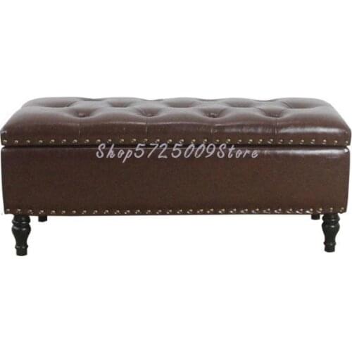 European Style Storage Stool Bed End Stool Fabric Sofa Stool Footstool Storage Shoes Stool Stool Clothing Store Manager Stool Pa