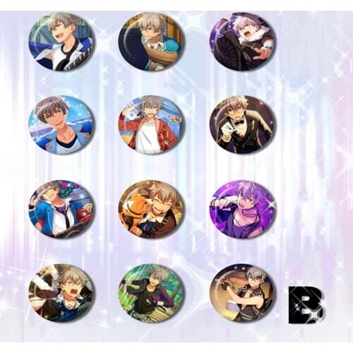 ZXFJXR 58MM Anime Ensemble Stars Trick Stars Oogami Koga Badge Brooch Backpack Brosche Broche Pin Badge Icons
