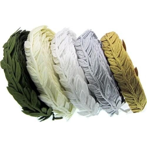 20Yard Gold Silver Silk Leaf Ribbons For Gift Wrap Leaf Ribbon Bows Craft Party DIY Decorations 1" 2.5cm