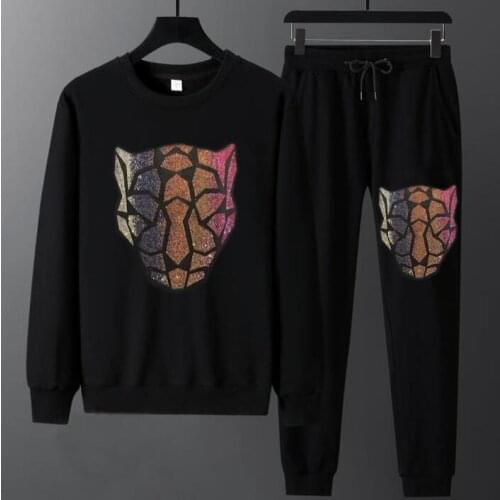 2021 New Man Tracksuits 2 Piecs Sweat Suits Mens Diamond stone Sweatshirts Sweatpants Sets Sports Clothing