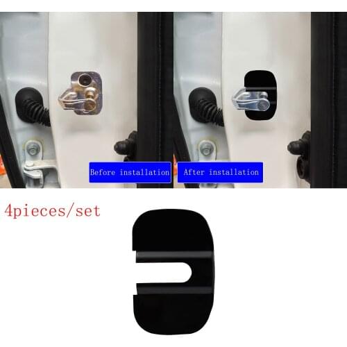 4 pcs Black Stainless Steel Car Door Lock Protective Buckle Cover case for Buick Encore Enclave