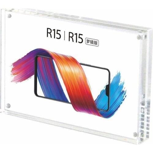 A5 150*210mm Acrylic Picture Label Fram Clear Double Sided Magnetic Photo Holder