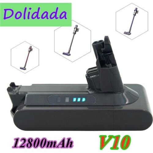 25.2V 12.8AH Li-ion vacuum cleaner Rechargeable battery for Dyson V10 Absolute V10 Fluffy cyclone Motorhead SV12 Lithium Battery