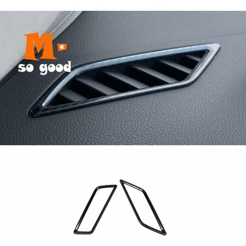 For Volkswagen VW Golf 8 MK8 2020 2021 Car Accessories LHD Front Dashboard Air condition outlet AC Vent panel Stainless Carbon
