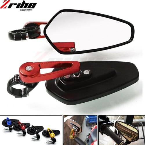 Pair 7/8" 22mm Universal HANDLE BAR END MIRRORS Rearview Side Mirror For Kawasaki Suzuki Yamaha Motorcycle Chopper Scooter Parts
