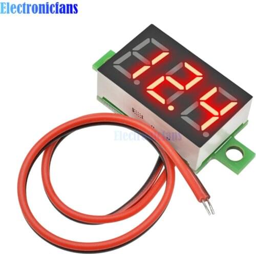 0.36 Inch Mini LED Digital Voltmeter Red Panel Voltage Meter DC 4.7~32V 3-Digit Display Adjustment Voltmeter