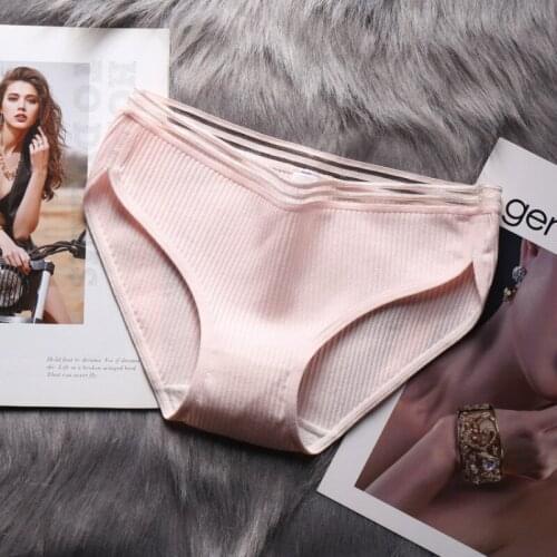 Brand Quality Cotton Briefs Seamless Natural Comfort Panties for Girls Low Waist Cute Cotton Lingerie Women Panties Cotton