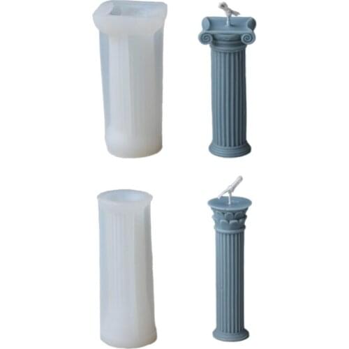 Rome Pillar Candle Mould Aromatherapy Candle Plaster Supplies for DIY Crafts Wedding Dinner Christmas Home Decoration