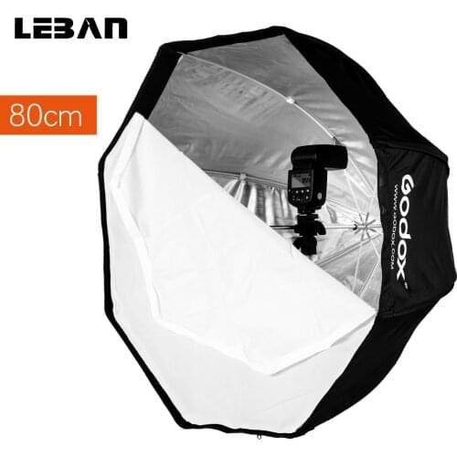 Godox Portabl 80cm/31.5in Octagon Flash Softbox Umbrella Brolly Reflector Flash light Softbox for Speedlight Photography