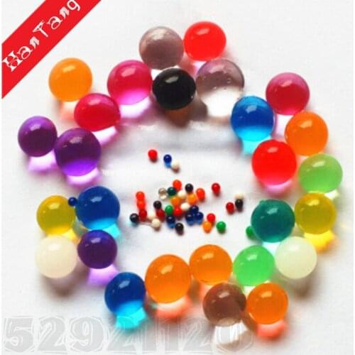 Hot 1000pcs(20g) Home Decor Pearl Shaped Crystal Soil Water Beads Bio Gel Ball For Flower/Weeding Mud Grow Magic Jelly Balls 5z