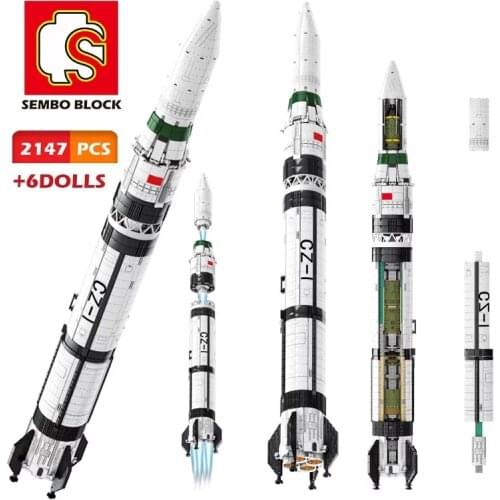 2147+pcs City Aerospace Rocket Building Blocks Technical Creator Space Launcher With Astronaut Figure Bricks Toys For Children