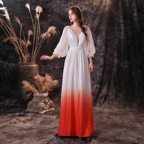 Mori light wedding dress 2021 new bridal large size cover arm super Fairy Show thin travel photo light gauze gradient dress