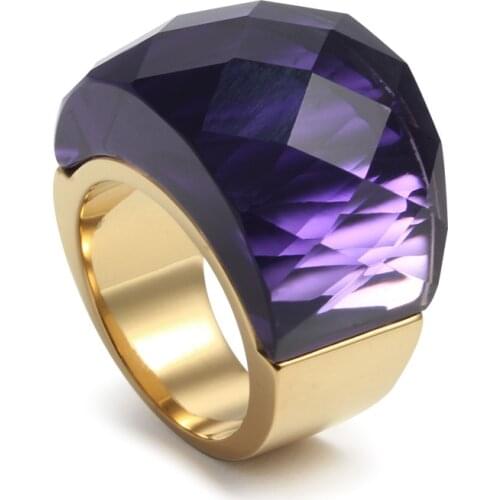 Best selling ring for Women Girls 17mm wide Big simple and beautiful ring Titanium steel jewelry factory direct sales R303G