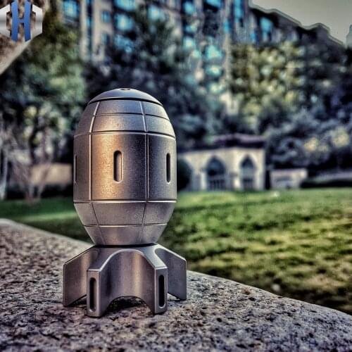 Small Bomb Fingertip Gyro Stainless Steel Brass Adult Decompression Creative Spiral Toy Gift EDC