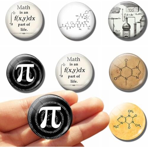 Mathematical Symbol Pi Magnet Fridge Steampunk Chemistry Stickers Science Chemical Molecule Refrigerator Magnetic Decor