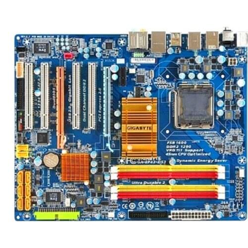 For Gigabyte GA-EP43-DS3 Original Used Desktop Motherboard EP43-DS3 P43 LGA 775 DDR2 16G SATA2 USB2.0 ATX