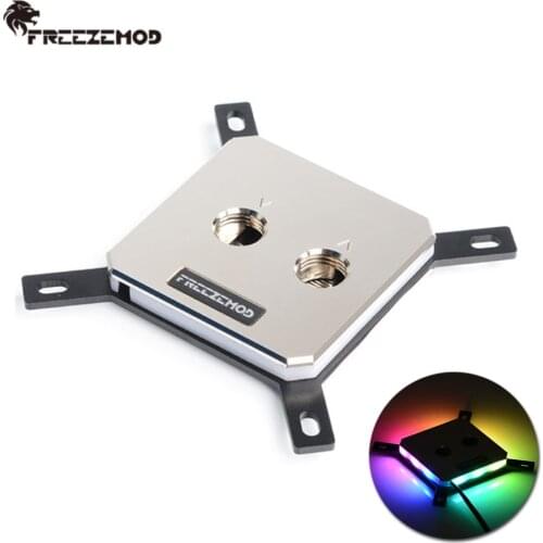 FREEZEMOD ARGB Metal CPU Water Block For Intel LGA 115X 20XX Copper Cover RGB Rainbow Lighting Cpu Cooler PC Liquid Cooling