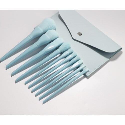 10Pcs Makeup Brushes Tool Set Cosmetic Powder Eye Shadow Foundation Blush Blending Advanced Soft Hair Make Up Brush Beauty Tool