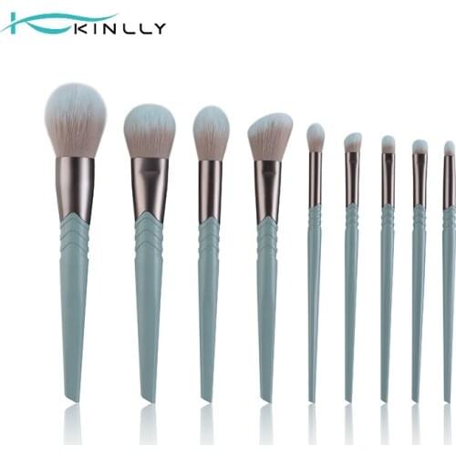 9Pcs Durable Makeup Brushes Set Original Handmade Beauty Cosmestic Accessories For Eye Shadow Foundation Blush Professional Tool