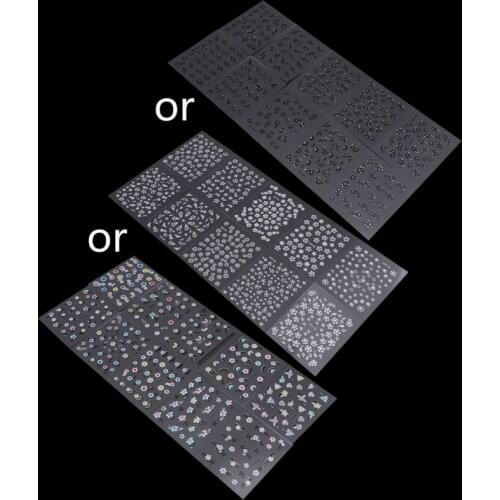 10 Sheets 3D Design Nail Art Transfer Stickers Manicure Tips Decal Decoration C1FF
