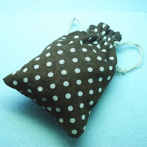 10pcs new gift pouch with white dots 10x14mm gift package bag jewelry beads collections more colors for your choice top one