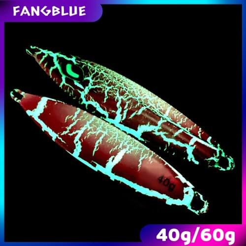 1pcs 40g 60g 80g Slow Metal Jig Lead Fishing Lure Luminous Bait 3 Colors Hard Swimbait For Bass Fast Sinking Fishing Tackle 2021