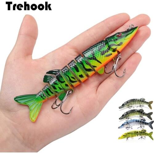 12.5cm 20g 9-segement Swimbait Pike Wobblers Crankbait Fishing Lure Multi Jointed Hard Bait Musky Sinking Isca Artificial