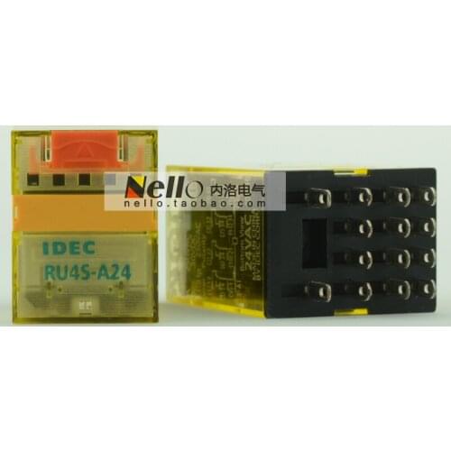 [SA]Original Japanese Izumi IDEC relays with latch lever 6A RU4S-A24 AC24V 4a4b--10pcs/lot
