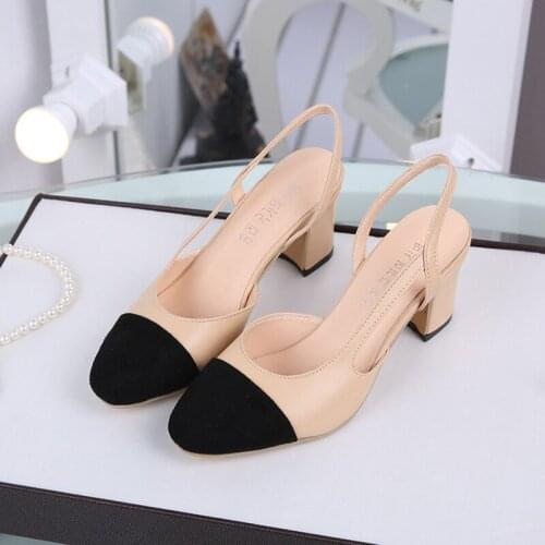 Women Sandals Women Shoes Woman 2019 New Fashion Spring Summer Mixed Colors Ladies Square toe High Heel Elegant Sandals Female