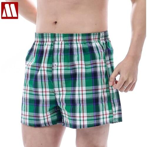 MYDBSH Brand Loose Cotton plaid Men Board Shorts Mens Trunks Comfort Homewear Fashion Soft Leisure Summer Short High Quality