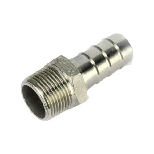 STAINLESS HOSE BARB 20MM X 3/4 INCH BSP MALE homebrew