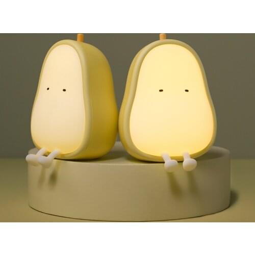 Silicone Night Light Cute Bedroom Nursing Baby Eye Protection Rechargeable Sleeping Bedside Lamp Creative Warm Female