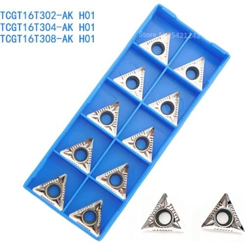TCGT16T302 TCGT16T304 TCGT16T308 AK H01 original Carbide insert Lathe Turning Inserts CNC Lathe Cutting Tools Aluminum Cutter