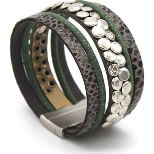 TOTABC Ethnic Fashion Bracelet Retro Snake Skin Leopard Print Gewelry Ins Style European and American Fashion