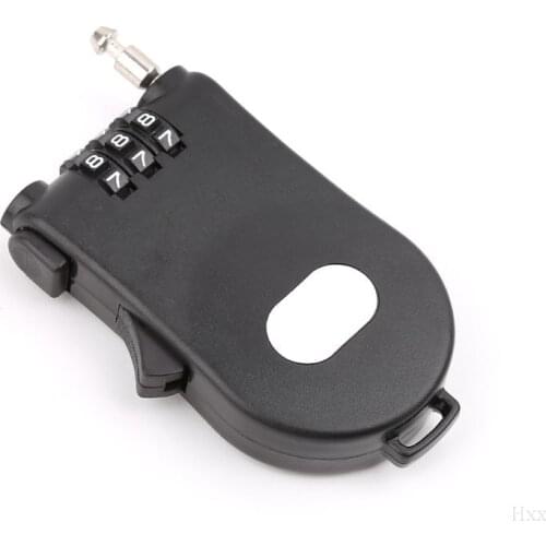 OOTDTY Retractable Wire Rope Password Lock Combination Coded Locker Outdoor Keyed Padlock