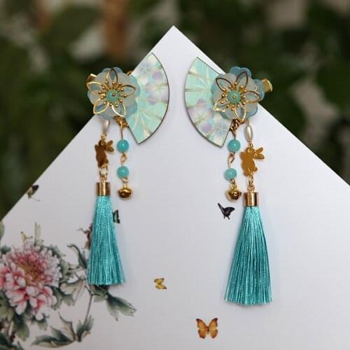 Retro Multi Style Girls Hair Clips Chinese Style Ancient Traditional Sweet Flower Tassels Hairpin Children Kids Hair Accessories