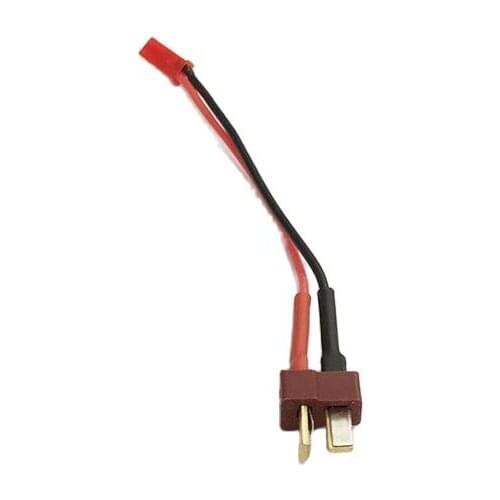 1PC T male To JST female Soft Silicone Wire Switch 22AWG Cable 100mm RC Cable Connector