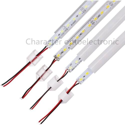 10pcs*50cm DC 12V SMD 5730 White Red Green Blue LED Hard Rigid Strip Bar Light Aluminium shell +pc cover LED Bar Light