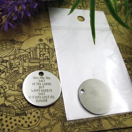 10pcs--"you are the salt of the earth"stainless steel charms more style for choosing DIY Charms from Bible