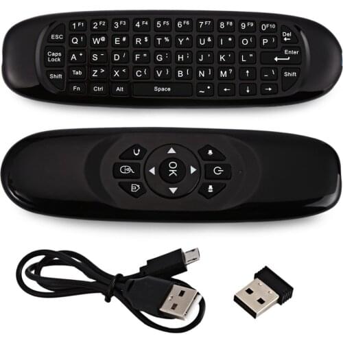 2.4GHz Wireless Gyroscope Fly Air Mouse Game Keyboard Android Remote Controller Rechargeable Keyboard for Smart TV Box Mini PC