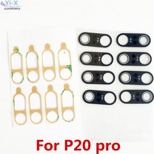 50PCS/lot Back Rear Camera Lens Glass with 3M glue stickers For Huawei Ascend P20 Pro