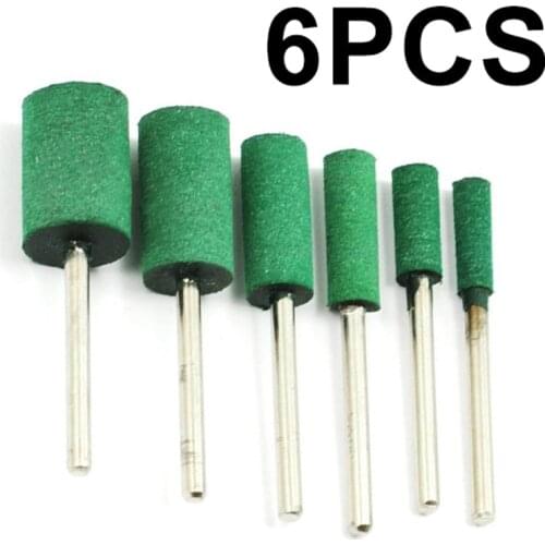 6x Rubber Cylinder Head Polishing Buffing Grinding Drilling Tool 4/5/6/8/10/12mm Rubber Cylinder Head
