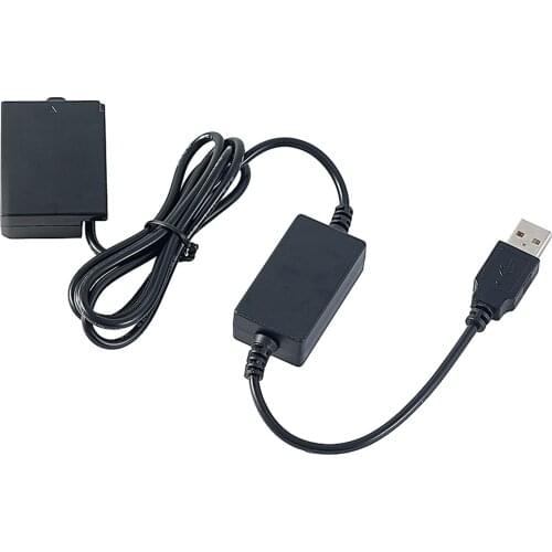 E10 USB 5V Dummy Battery And Boost Cable DC Coupler Power Adapter for EOS 1100D 1200D 1300D Rebel T3 T5 T6 T7