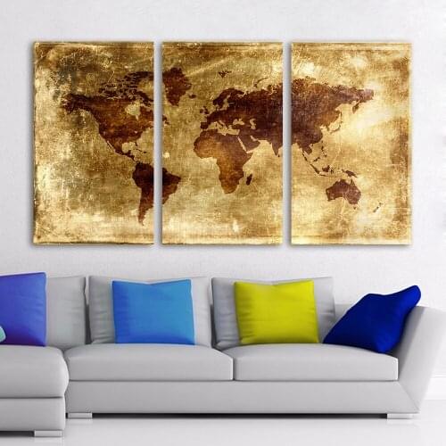3 Pieces World Map 5d diy diamond painting Cross Stitch msoaic diamond embroidery Full square Round drill office decor,WW124