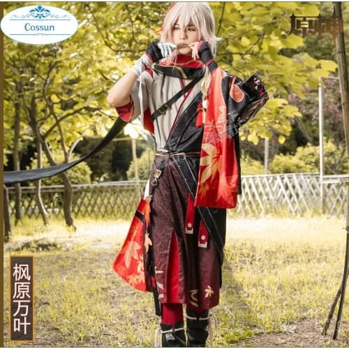 Anime! Genshin Impact Kaedehara Kazuha Game Suit Cool Uniform Cosplay Costume Halloween Carnival Party Role Play Outfit 2021 NEW