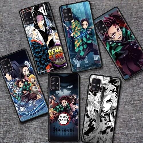 Anime Demon Slayer Kmetsu No Yaiba Phone Bag For Samsung A51 A71 A21s A12 A31 A41 A32 A02s A11 A72 A52 A42 5G A21 EU Soft Case