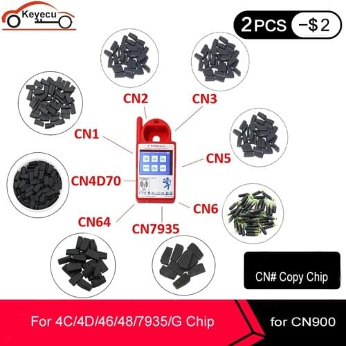 KEYECU 2x CN1 CN2 CN3 CN5 CN6 CN7935 CN4D70 80BIT Chip for CN900 CN900MINI ND900 COPY 4C 4D 46 48 7935 G Chip 4D61/62/65/66/67