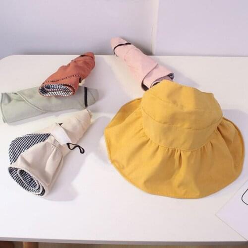 Childrens hat summer empty top hat thin sunscreen sun hat cute sun hat girl fisherman hat